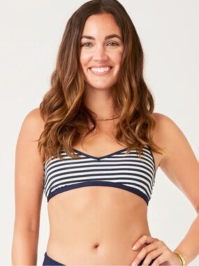 Carve Designs Stinson Top Navy Stripe
